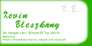 kevin bleszkany business card